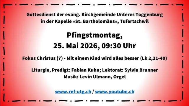 2026-05-25; Einladung (Foto: Evang. UTG) 2026-05-25; Einladung (Foto: Evang. UTG)